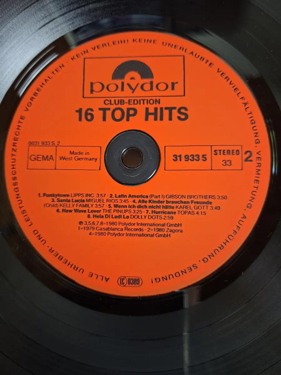 16 Top Hits - Aktuellste Schlager Aus Den Hitparaden Extra 1980