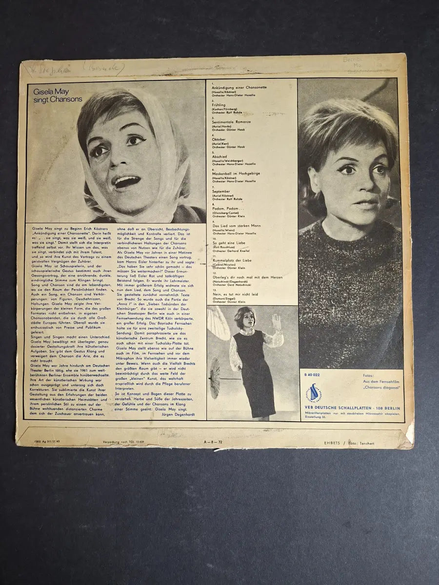 Gisela May – Chansons
