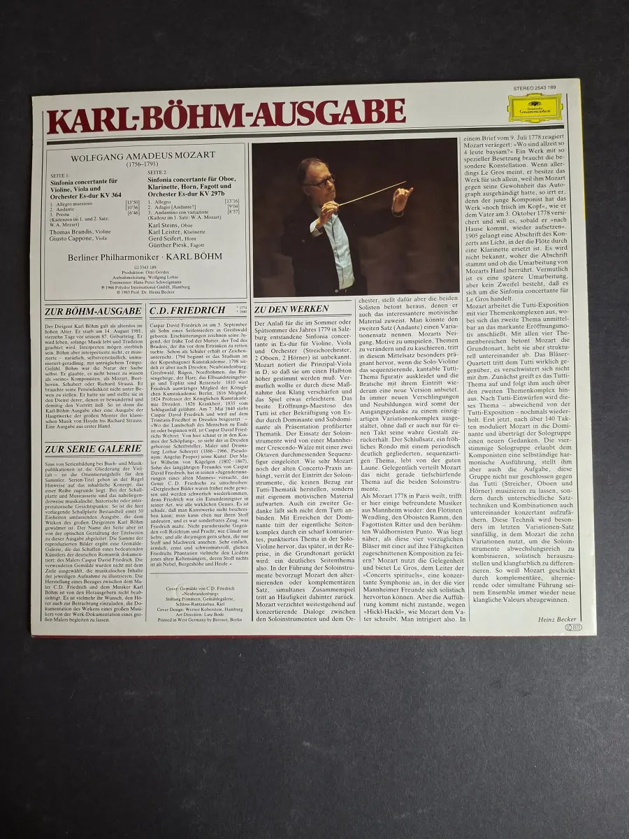 Mozart, Berliner Philharmoniker, Karl Böhm – Sinfonie Concertanti KV 364 & KV 297b