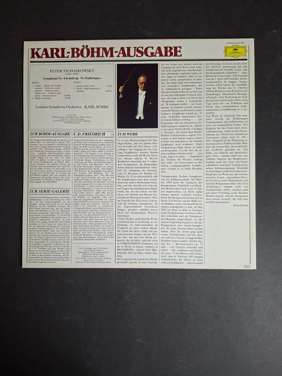 Tschaikowsky – London Symphony Orchestra, Karl Böhm – Symphonie Nr.6 »Pathétique«