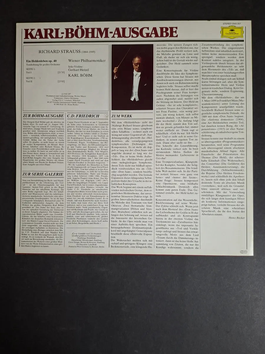 Wiener Philharmoniker, Gerhart Hetzel, Karl Böhm, R. Strauss* – Ein Heldenleben