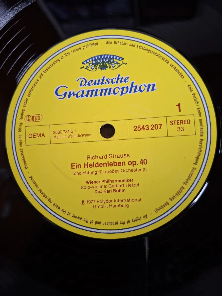 Wiener Philharmoniker, Gerhart Hetzel, Karl Böhm, R. Strauss* – Ein Heldenleben