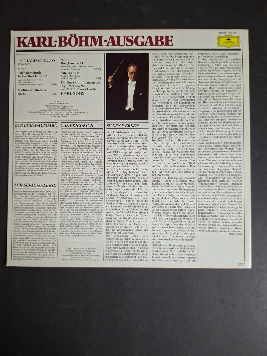 Karl Böhm / Wiener Philharmoniker / R. Strauss – Don Juan / Till Eulenspiegel / Festliches Präludium / Salomes Tanz