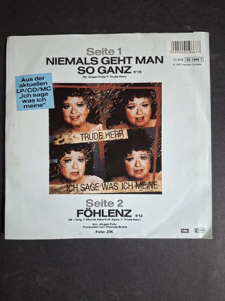 Trude Herr – Niemals Geht Man So Ganz