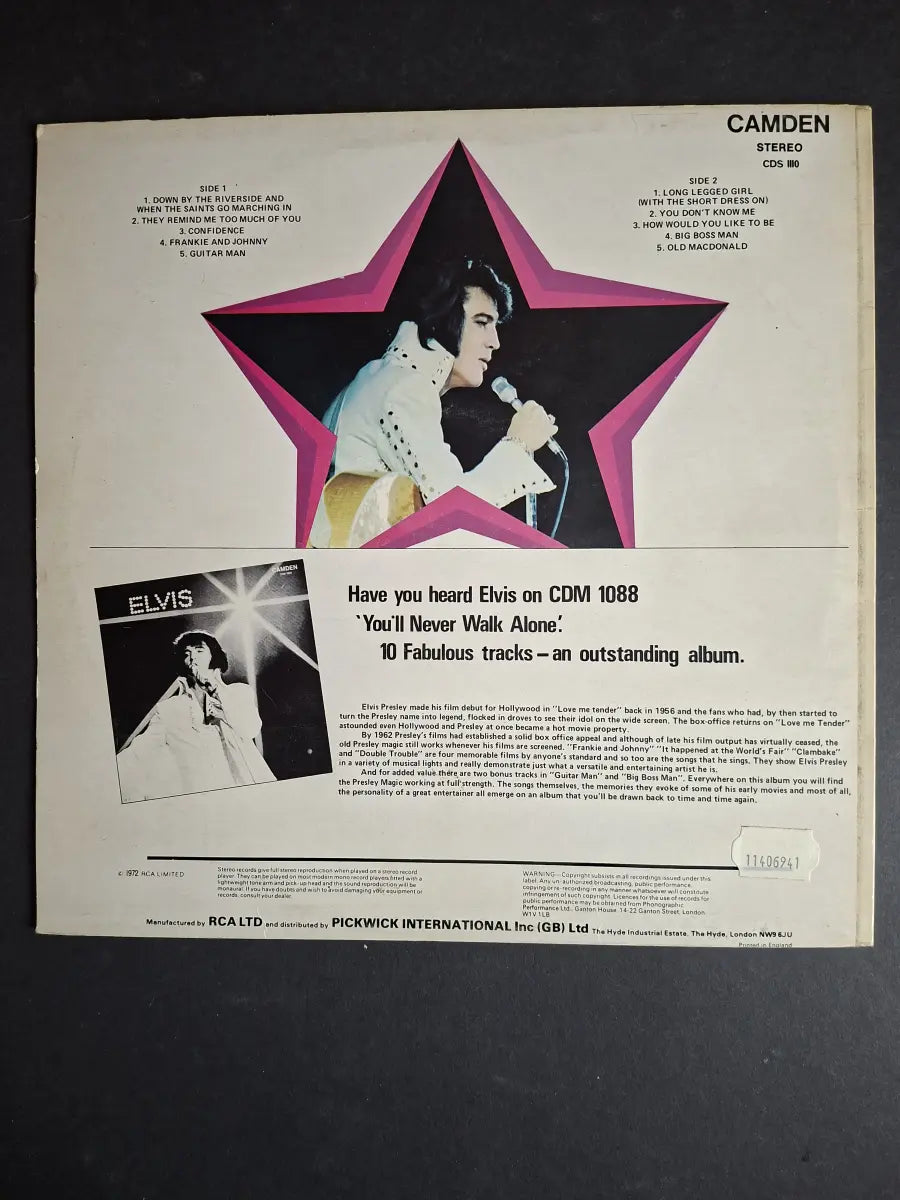Elvis Presley – Elvis Sings Hits From His Movies