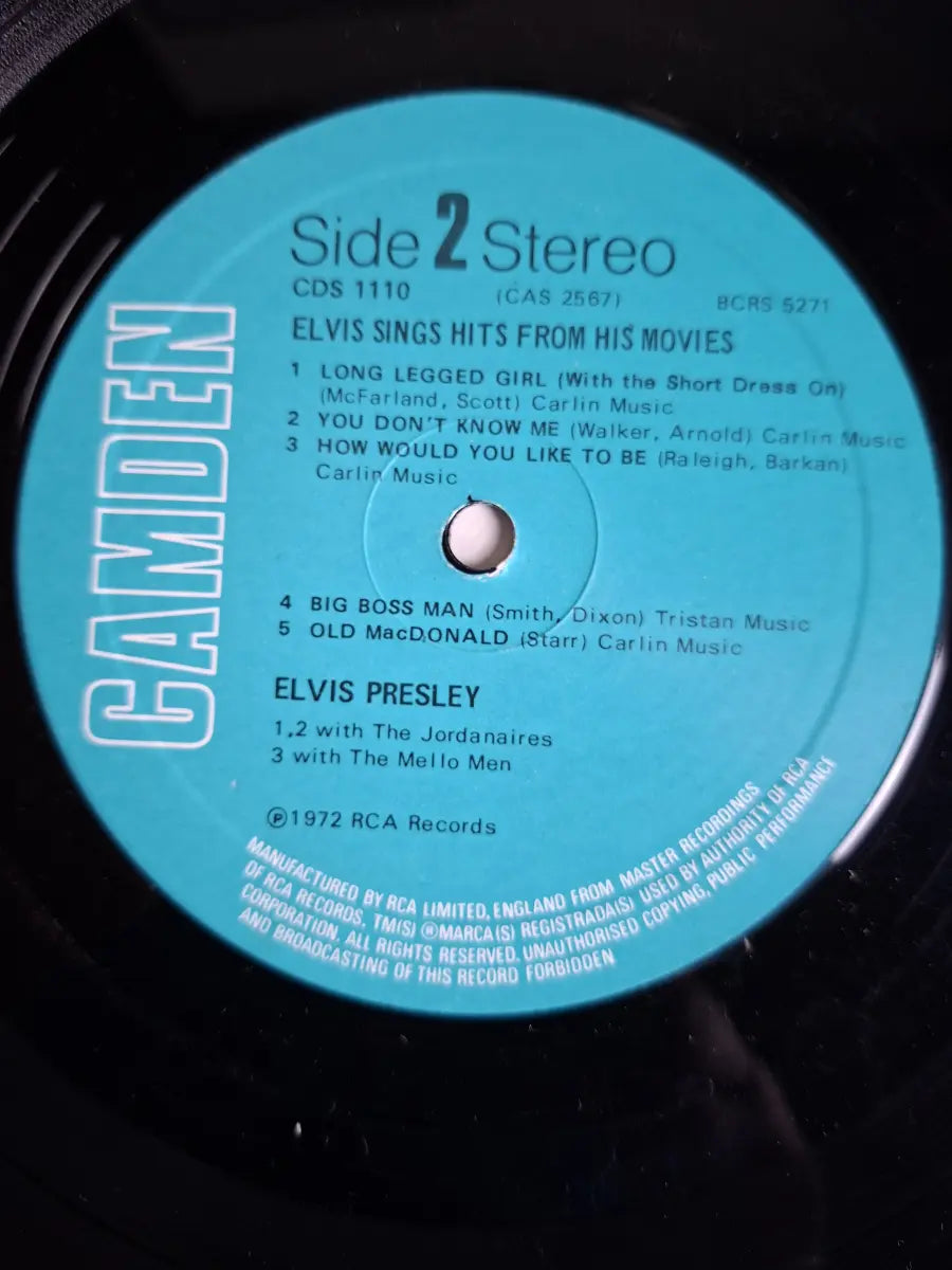 Elvis Presley – Elvis Sings Hits From His Movies