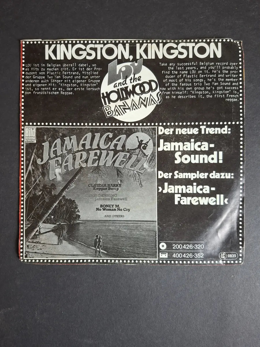 Lou And The Hollywood Bananas – Kingston, Kingston (French & English Version)