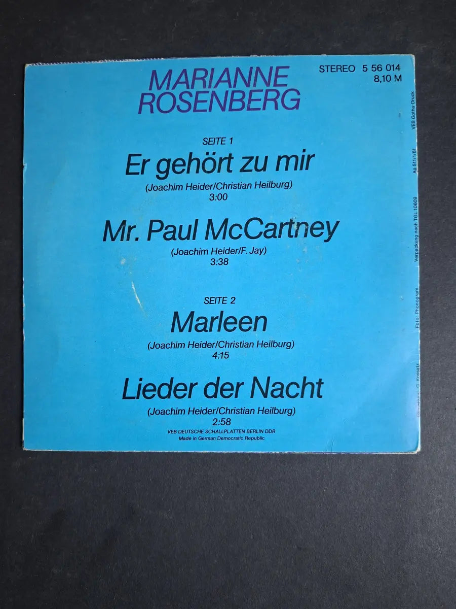 Marianne Rosenberg – Marianne Rosenberg