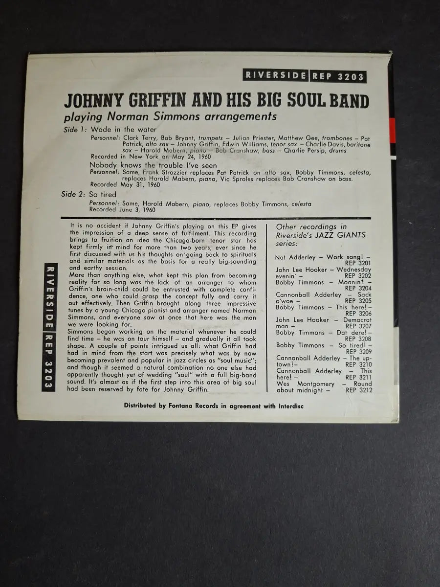 Johnny Griffin – The Big Soul Band