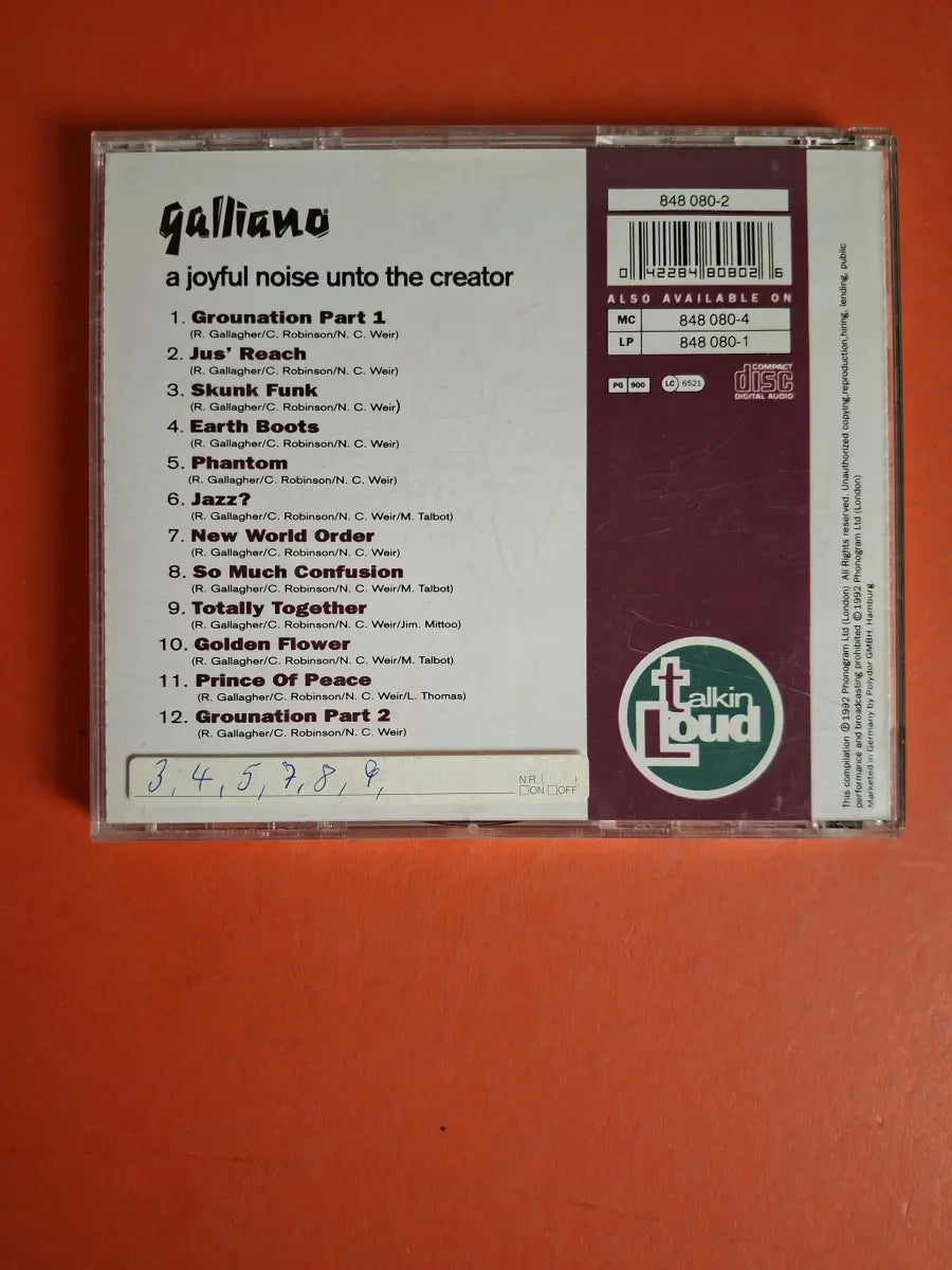 Galliano – A Joyful Noise Unto The Creator