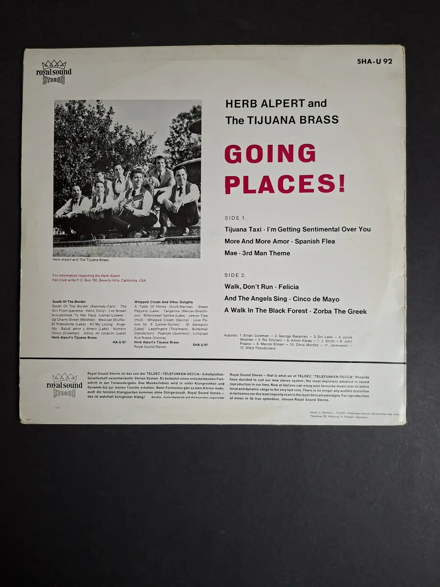 Herb Alpert & The Tijuana Brass – !!Going Places!!
