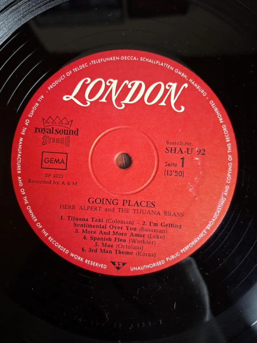 Herb Alpert & The Tijuana Brass – !!Going Places!!