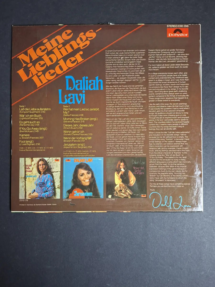 Daliah Lavi – Meine Lieblingslieder