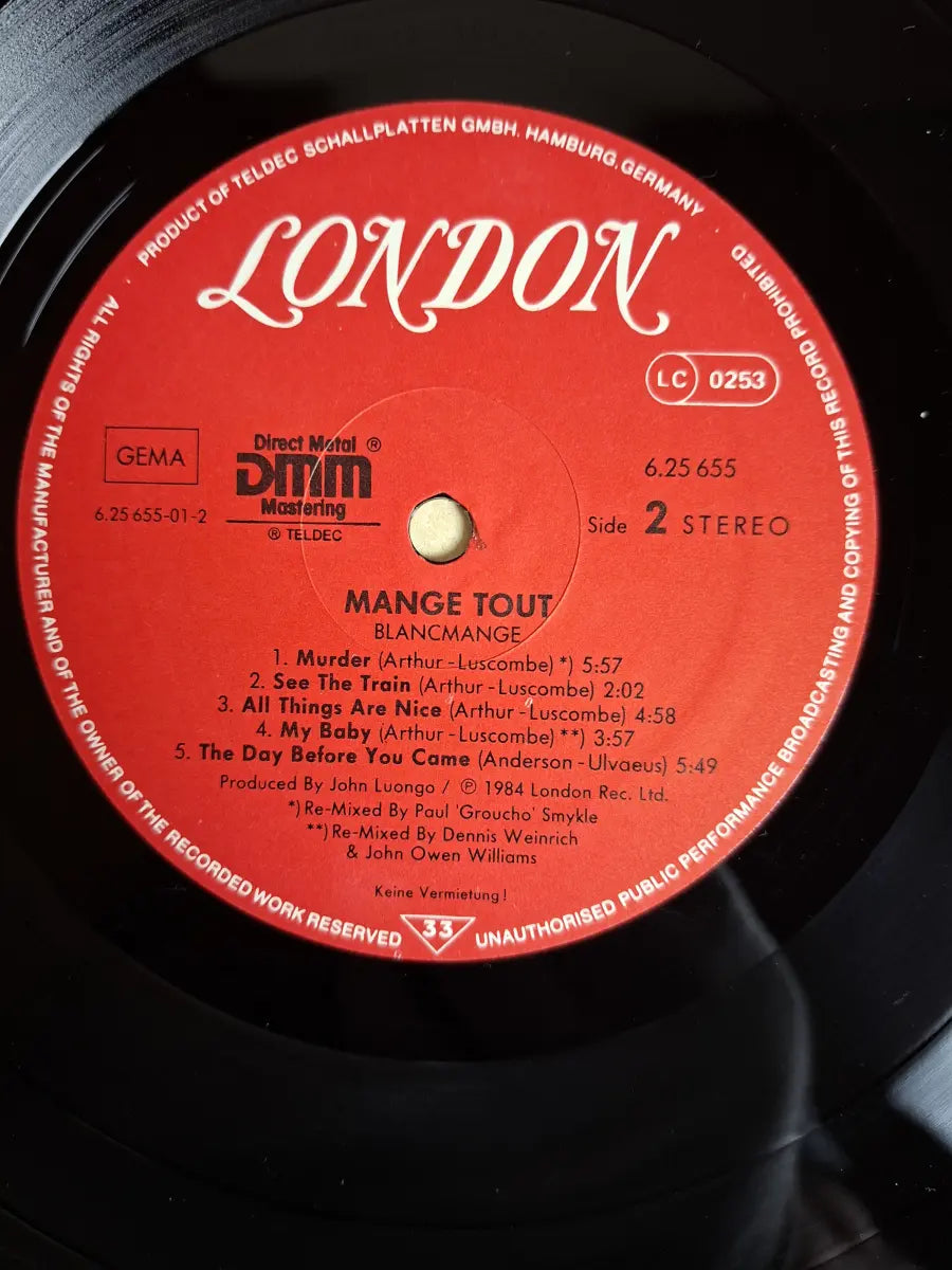 Blancmange – Mange Tout