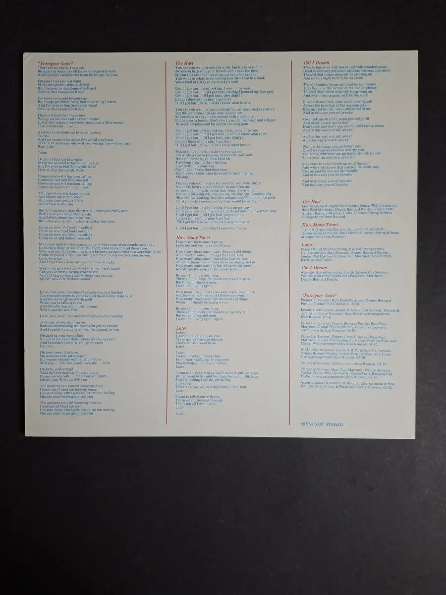 Cat Stevens – Foreigner