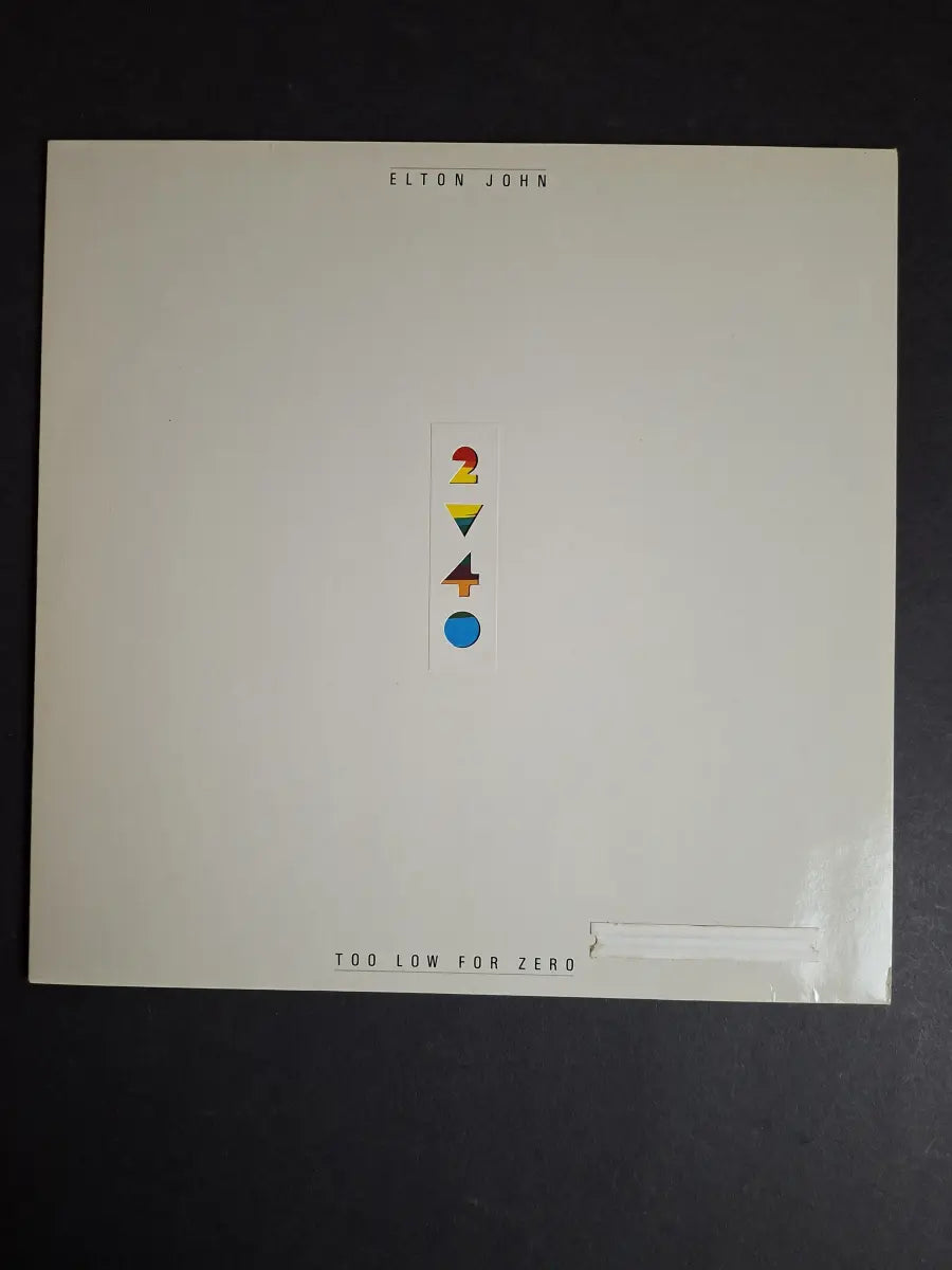 Elton John – Too Low For Zero
