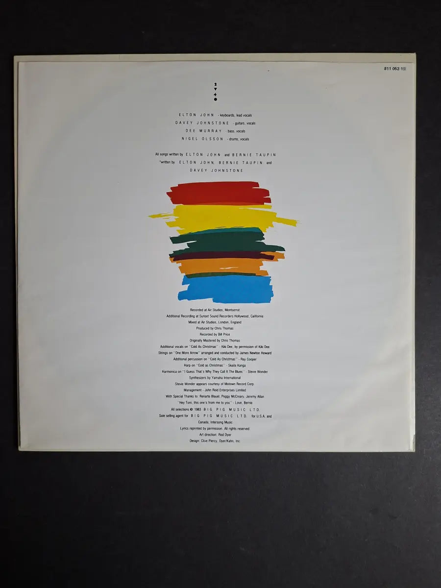 Elton John – Too Low For Zero