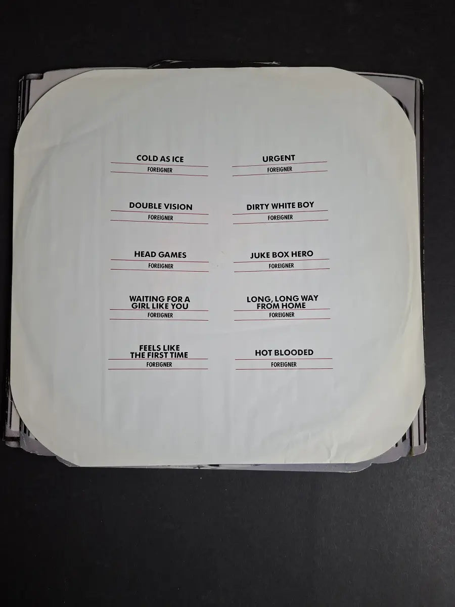 Foreigner – Records