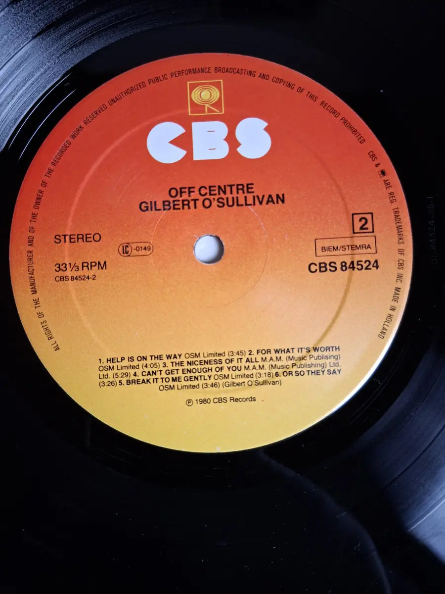 Gilbert O'Sullivan – Off Centre