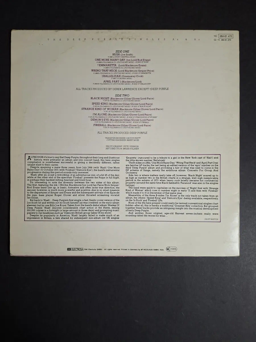 Deep Purple – The Deep Purple Singles A's & B's
