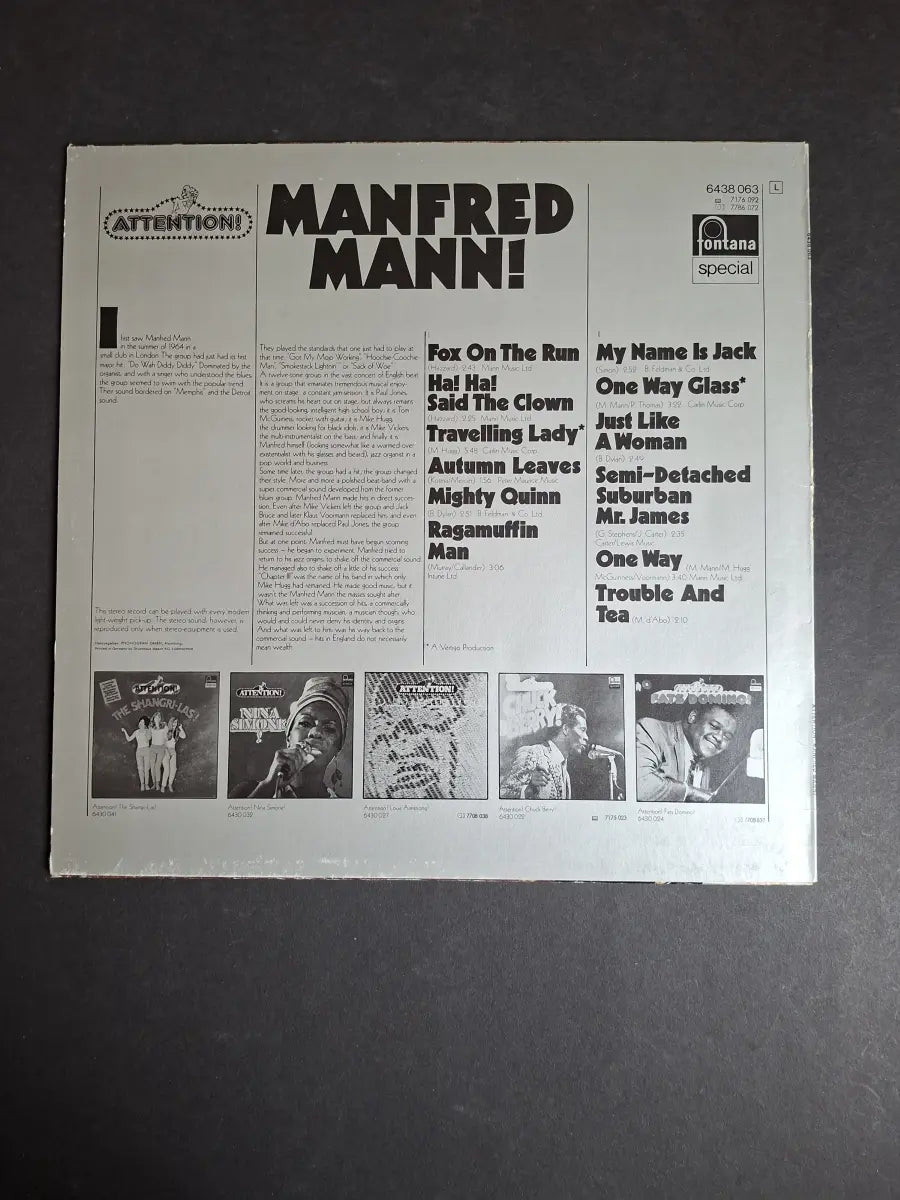 Manfred Mann – Attention! Manfred Mann!