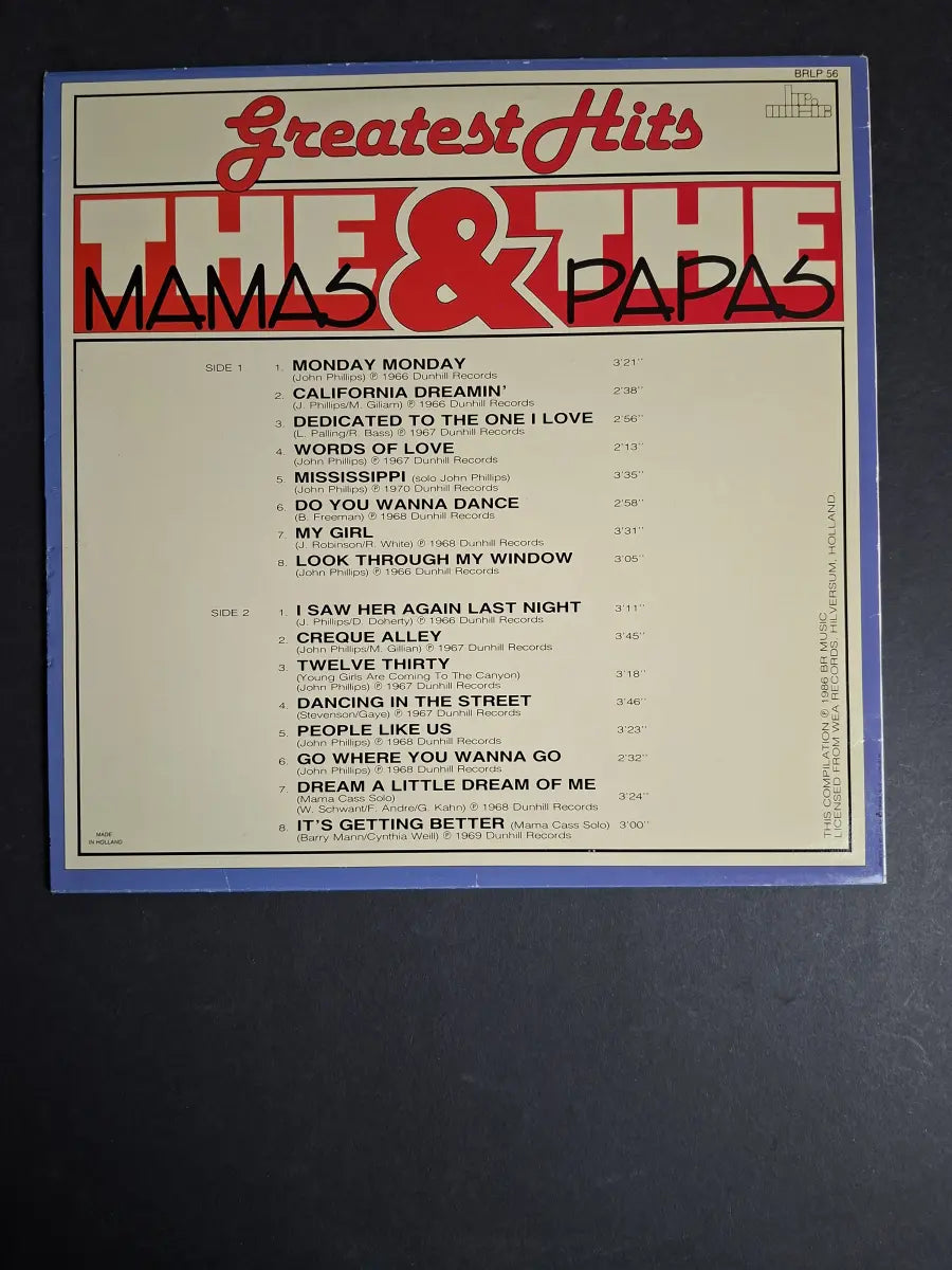 The Mamas & The Papas – Greatest Hits