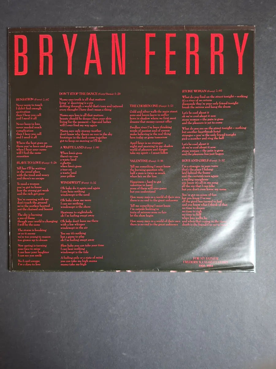 Bryan Ferry – Boys And Girls