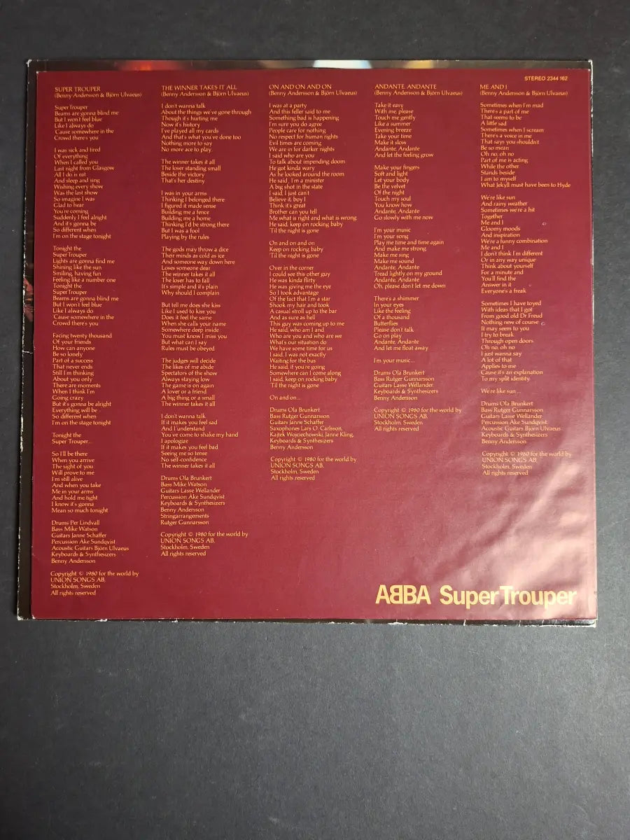 ABBA – Super Trouper