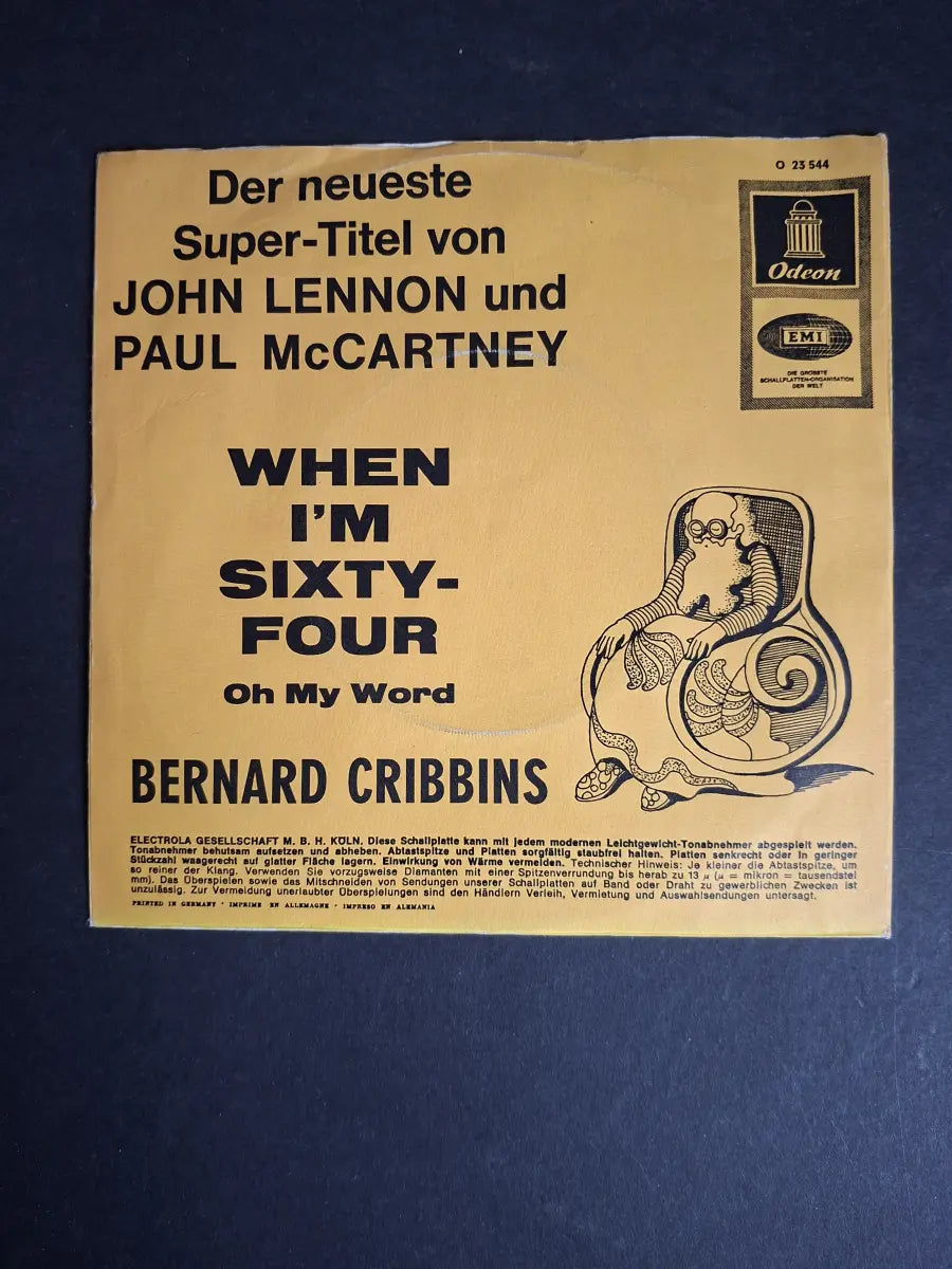 Bernard Cribbins ‎– When I'm Sixty-Four