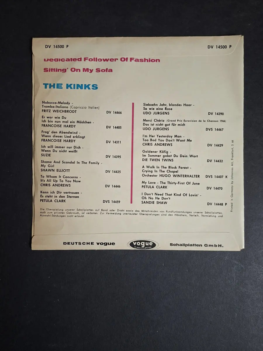 The Kinks – Dedicated Follower Of Fashion