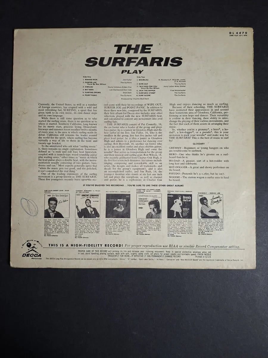 The Surfaris ‎– Play
