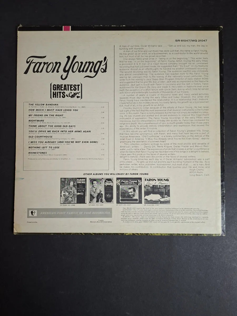 Faron Young – Faron Young's Greatest Hits
