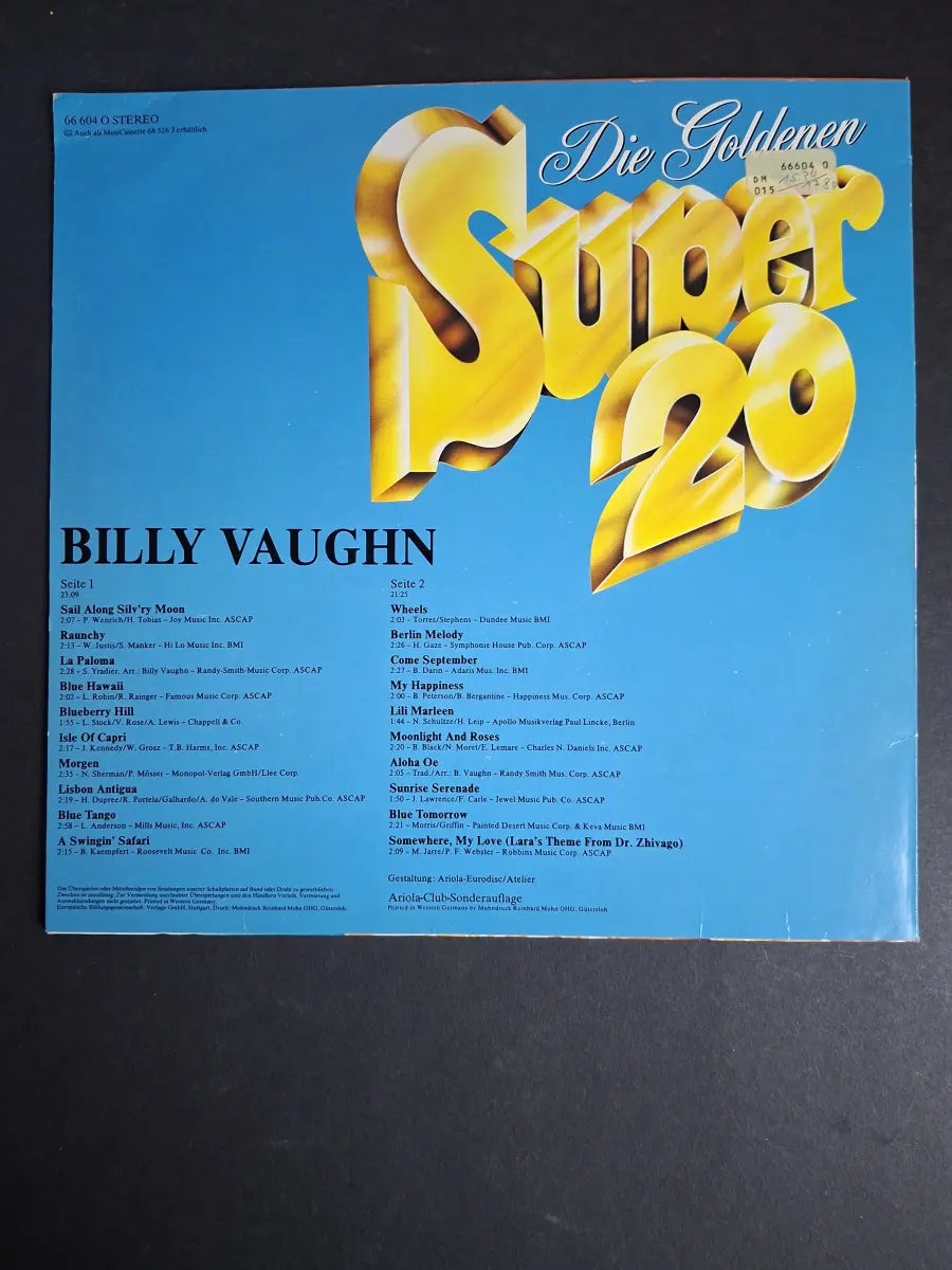 Billy Vaughn – Die Goldenen Super 20