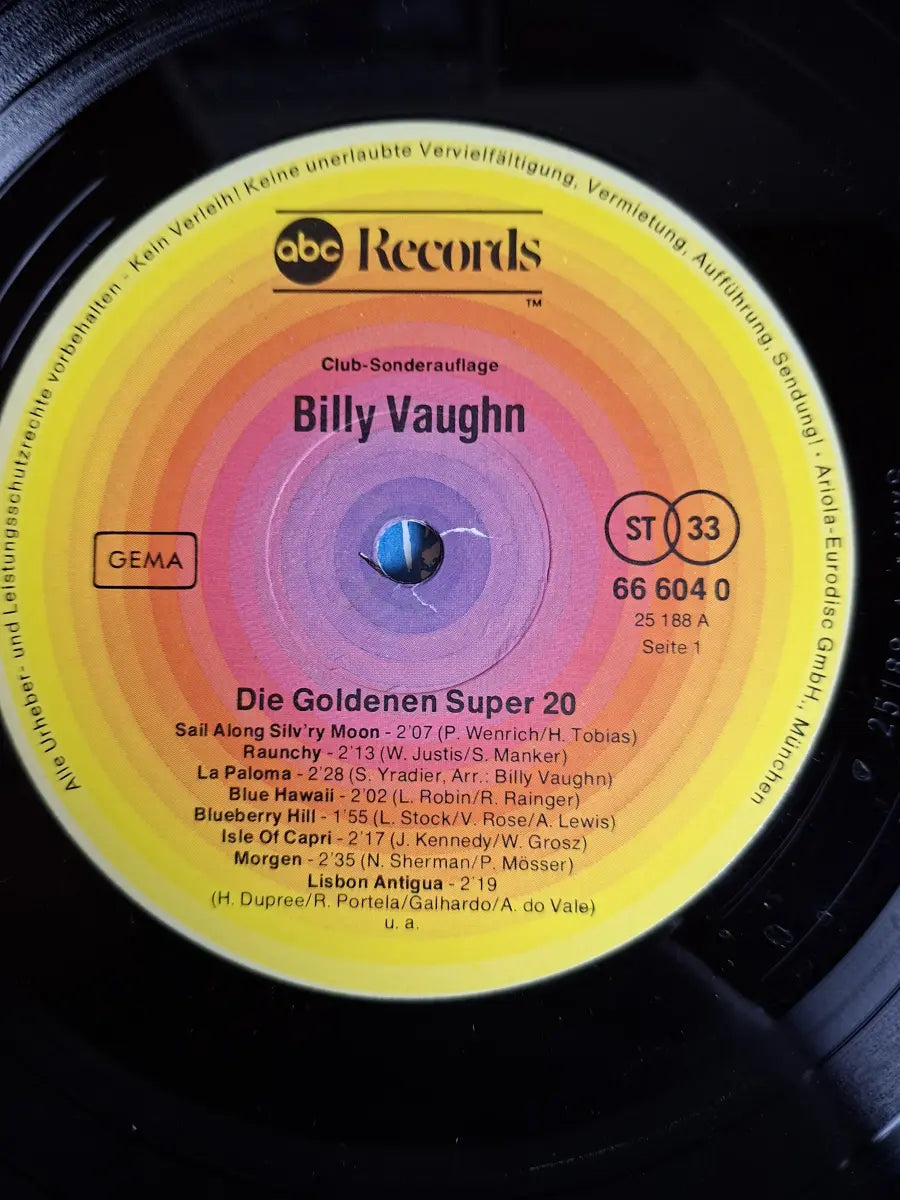 Billy Vaughn – Die Goldenen Super 20