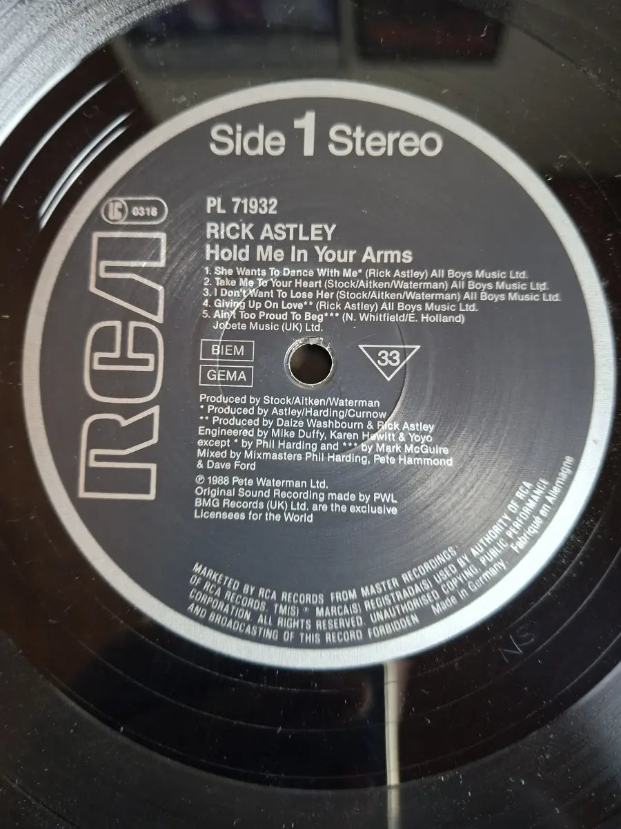 Rick Astley – Hold Me In Your Arms