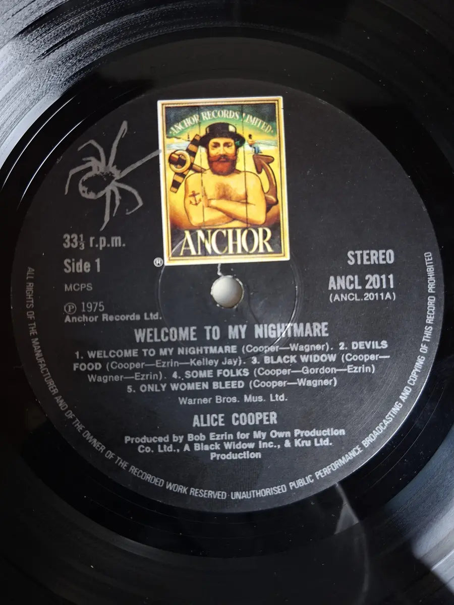 ALICE COOPER - Welcome To My Nightmare : 12" Lp Vinyl - 1975 EMI Pressung