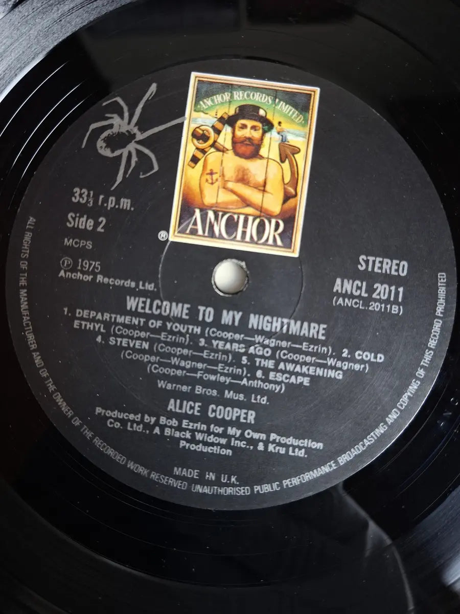 ALICE COOPER - Welcome To My Nightmare : 12" Lp Vinyl - 1975 EMI Pressung