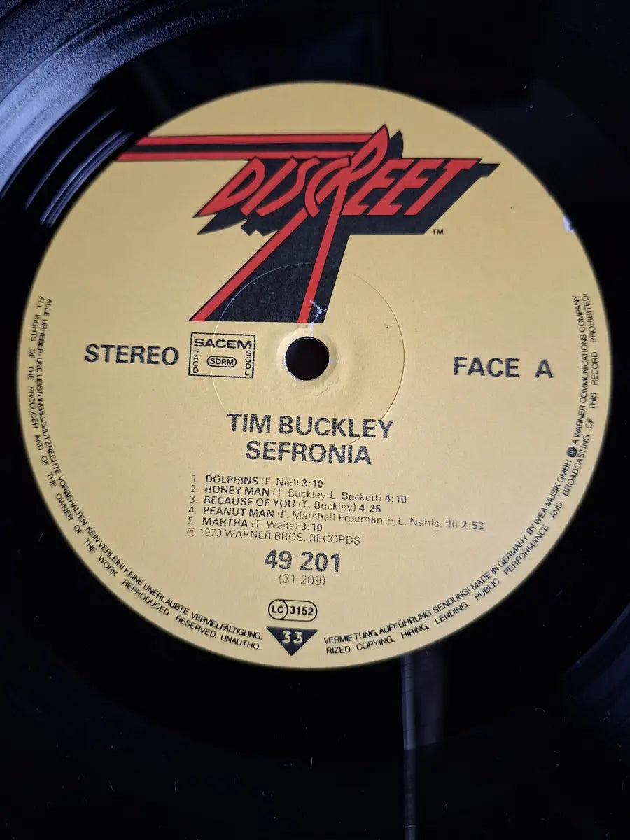Tim Buckley ‎– Sefronia