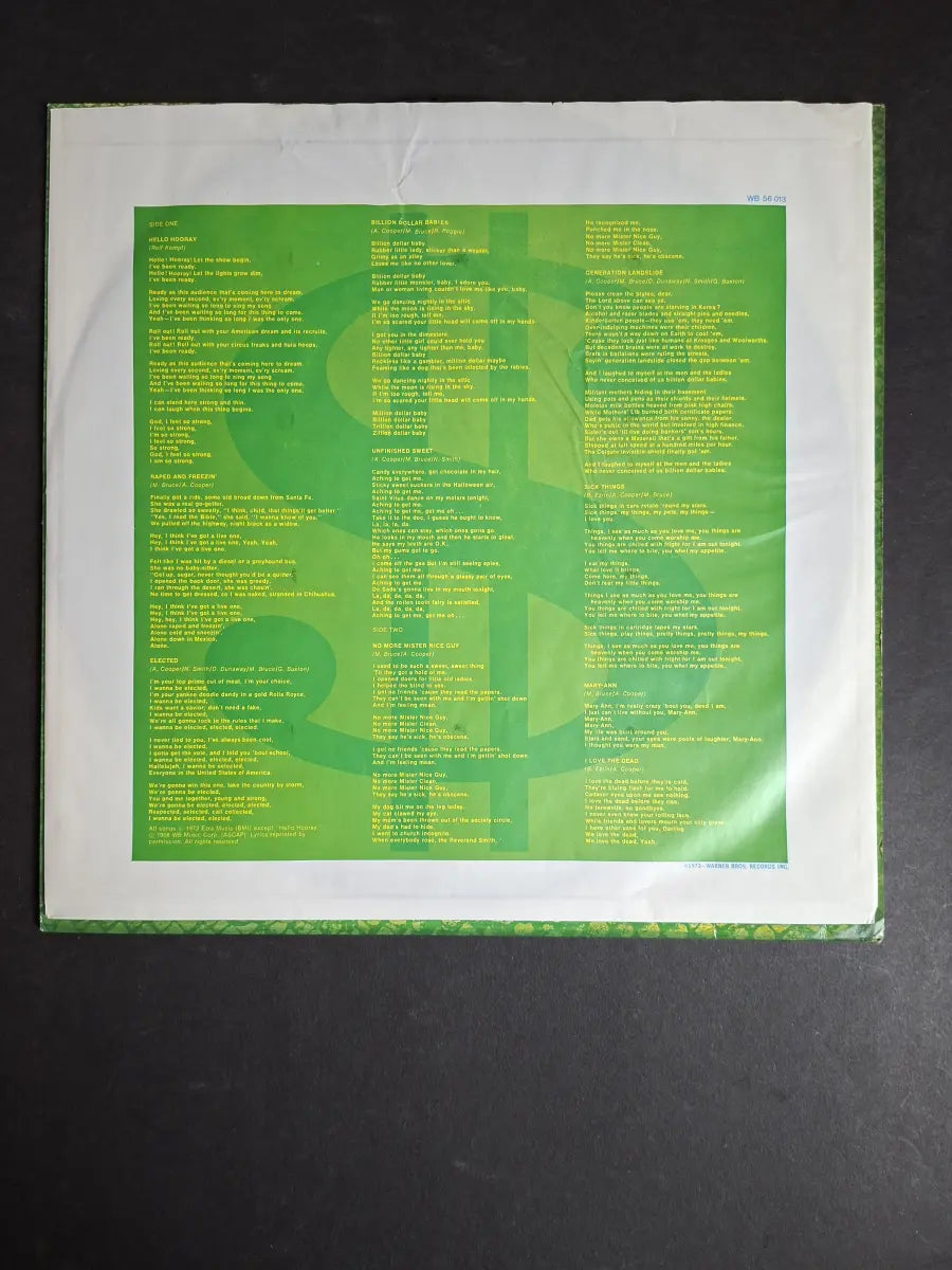 Alice Cooper ‎– Billion Dollar Babies