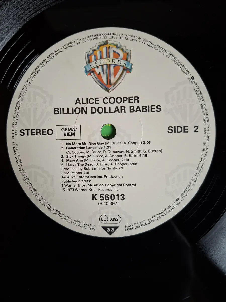 Alice Cooper ‎– Billion Dollar Babies