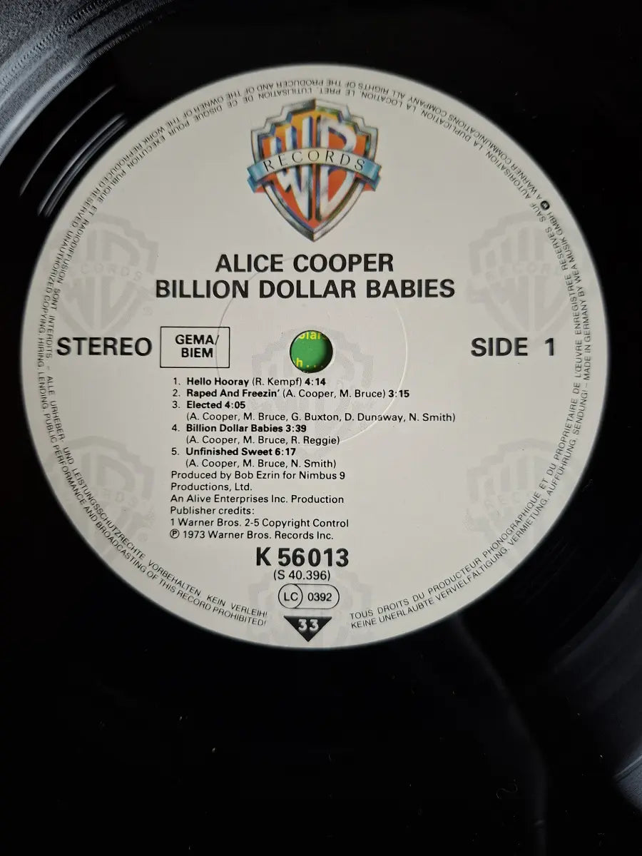 Alice Cooper ‎– Billion Dollar Babies