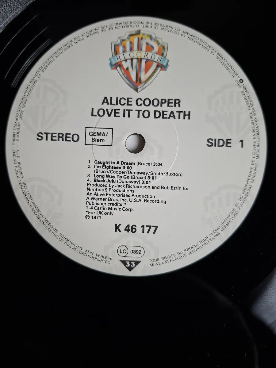 Alice Cooper ‎– Love It To Death