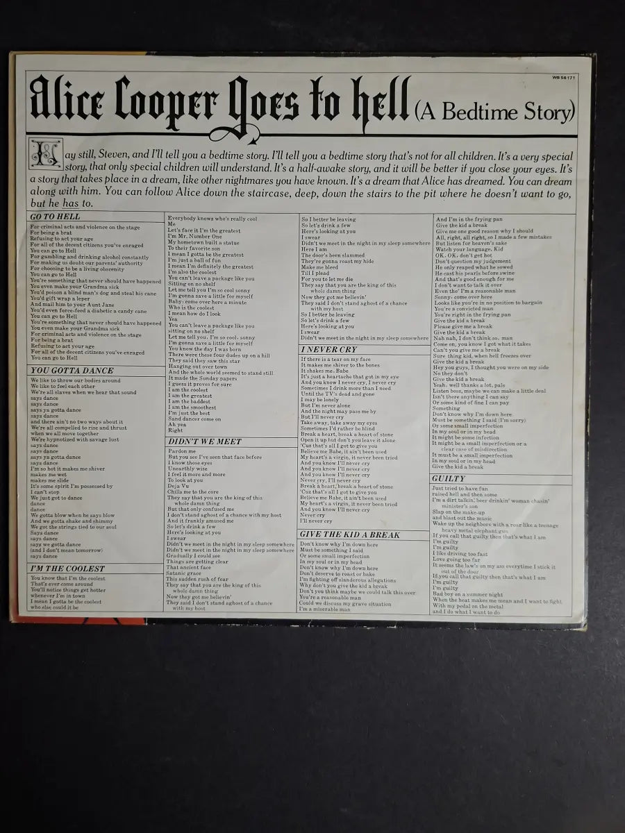 Alice Cooper ‎– Goes To Hell