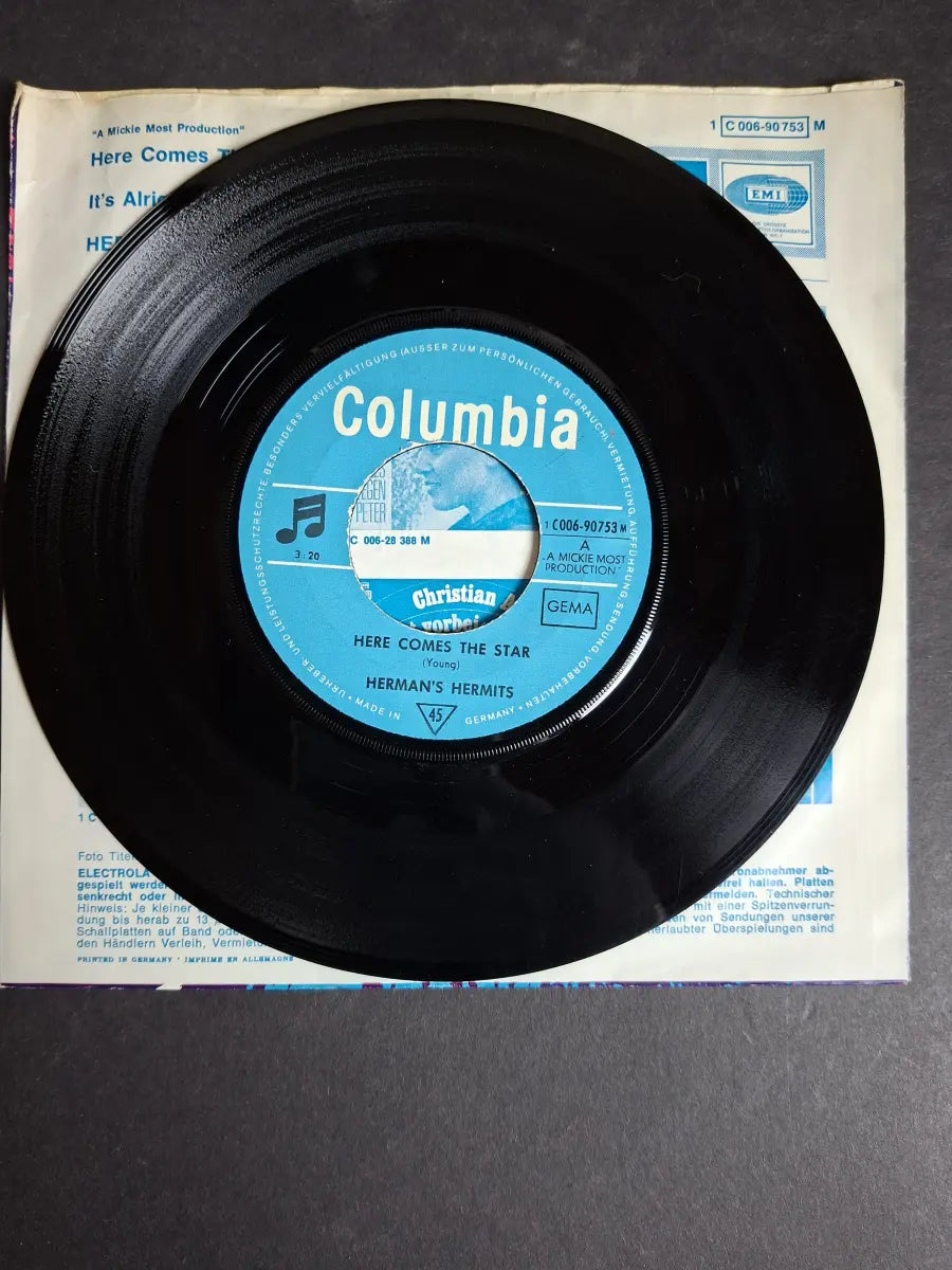 Herman's Hermits ‎– Here Comes The Star / It's Alright Now
