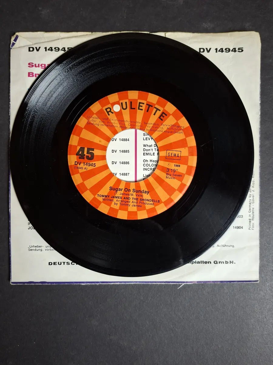 Tommy James & The Shondells ‎– Sugar On Sunday