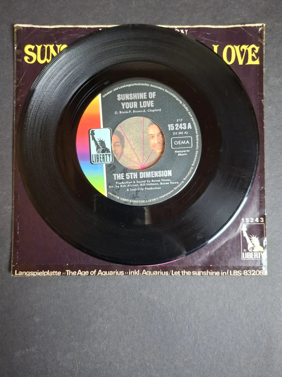 The 5th Dimension ‎– Sunshine Of Your Love