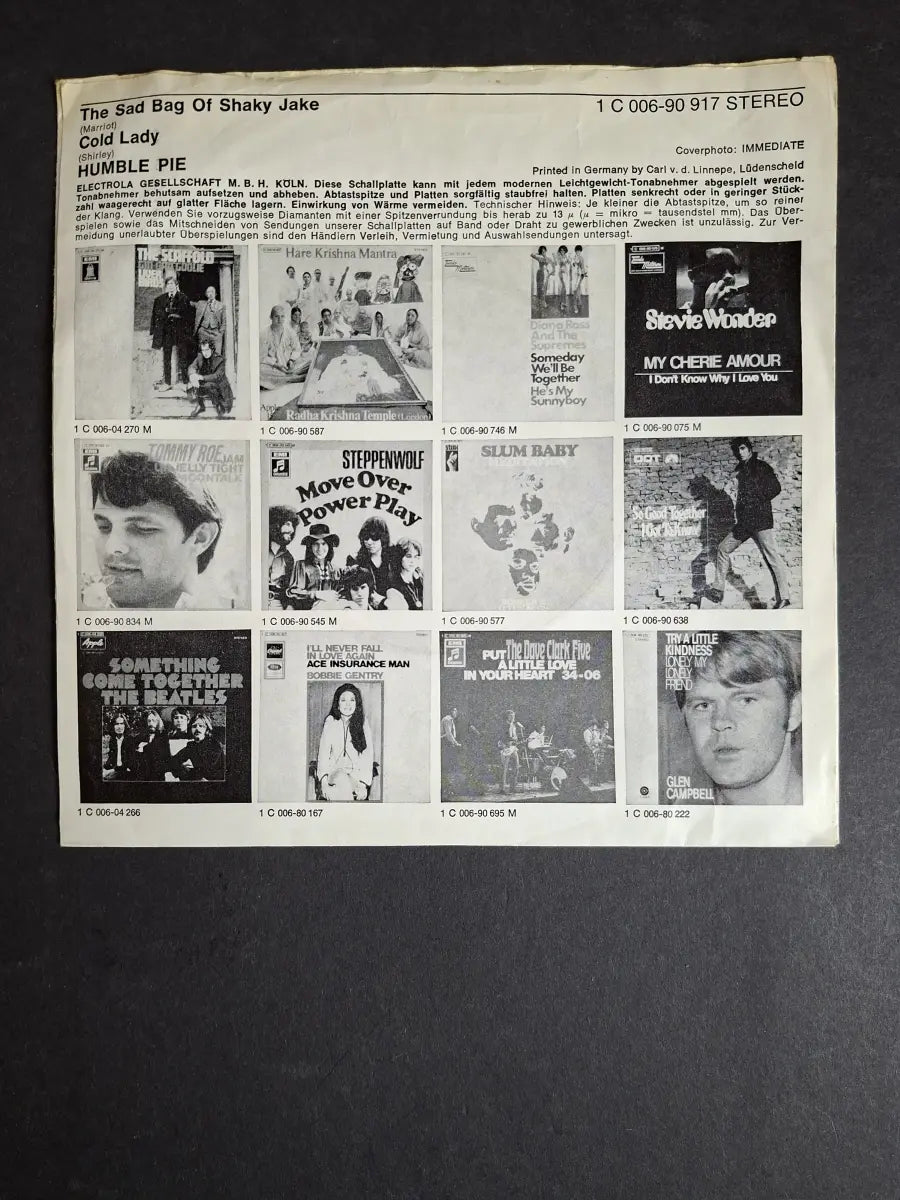 Humble Pie – The Sad Bag Of Shaky Jake / Cold Lady
