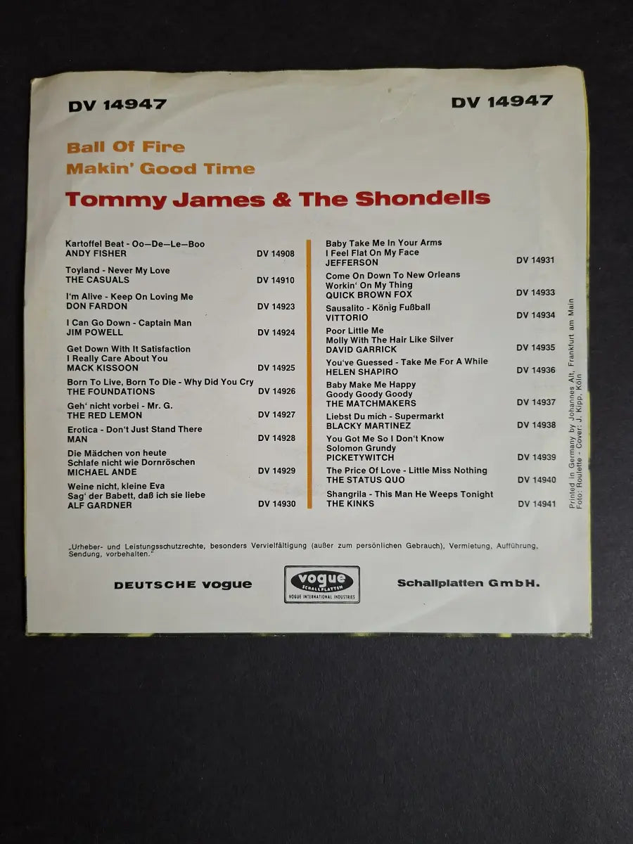 Tommy James And The Shondells – Ball Of Fire
