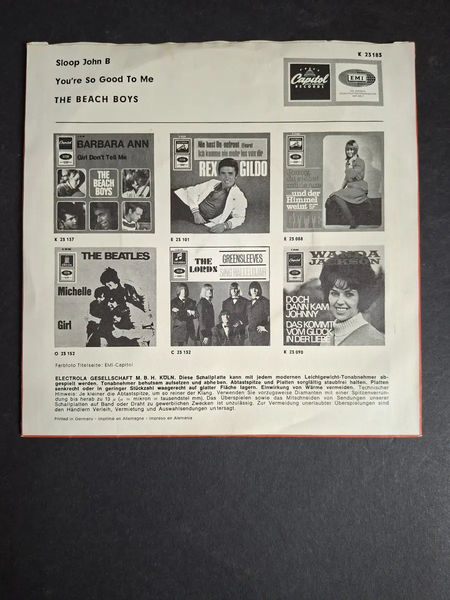 The Beach Boys – Sloop John B / You're So Good To Me