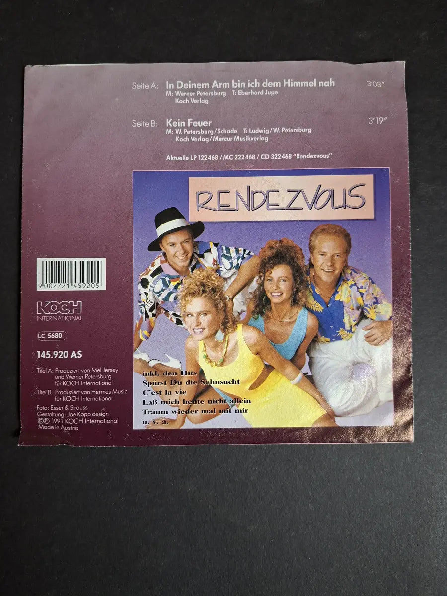 Rendezvous ‎– In Deinem Arm Bin Ich Dem Himmel Nah
